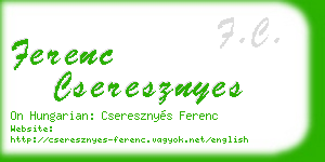 ferenc cseresznyes business card